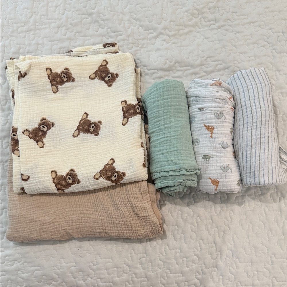 Muslin Swaddle Blanket Bundle